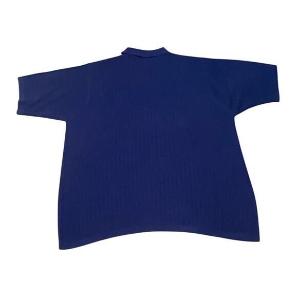 Brandini Men's Navy Blue Quarter Zip Rib Knit Short Sleeve Sweater Size XL - Picture 3 of 7